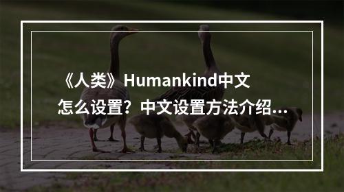 《人类》Humankind中文怎么设置？中文设置方法介绍--手游攻略网