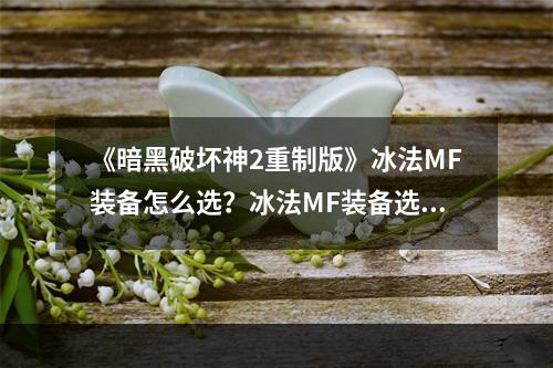 《暗黑破坏神2重制版》冰法MF装备怎么选？冰法MF装备选择--游戏攻略网