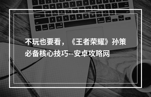 不玩也要看，《王者荣耀》孙策必备核心技巧--安卓攻略网