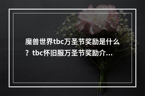 魔兽世界tbc万圣节奖励是什么？tbc怀旧服万圣节奖励介绍[多图]