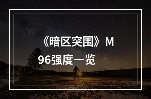 《暗区突围》M96强度一览