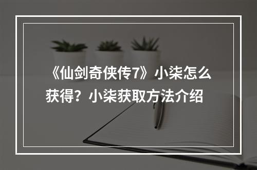 《仙剑奇侠传7》小柒怎么获得？小柒获取方法介绍