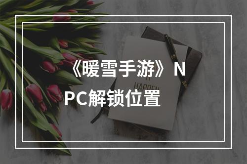 《暖雪手游》NPC解锁位置