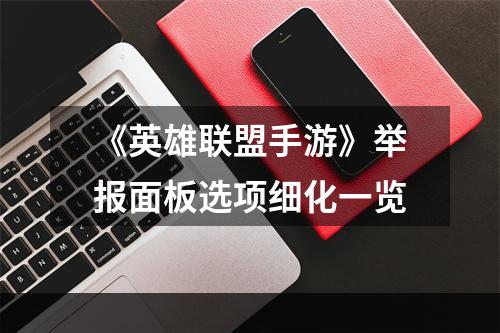 《英雄联盟手游》举报面板选项细化一览