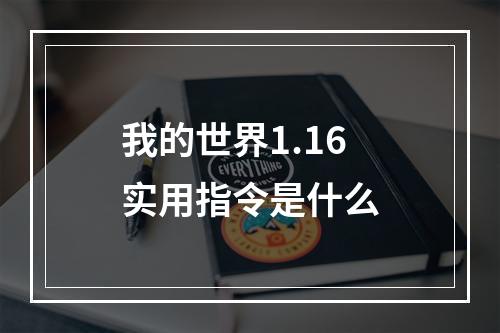 我的世界1.16实用指令是什么