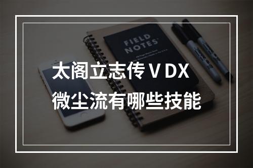 太阁立志传ⅤDX微尘流有哪些技能