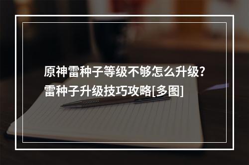 原神雷种子等级不够怎么升级？雷种子升级技巧攻略[多图]