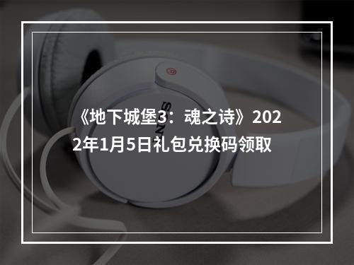 《地下城堡3：魂之诗》2022年1月5日礼包兑换码领取