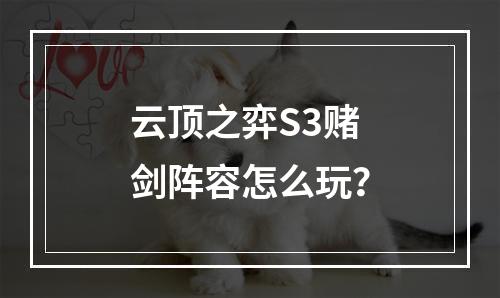 云顶之弈S3赌剑阵容怎么玩？