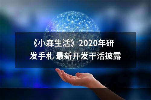 《小森生活》2020年研发手札 最新开发干活披露