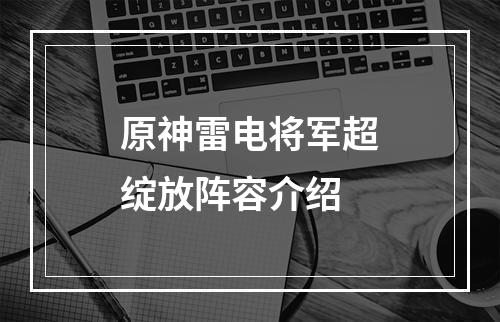 原神雷电将军超绽放阵容介绍