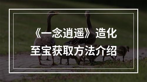 《一念逍遥》造化至宝获取方法介绍