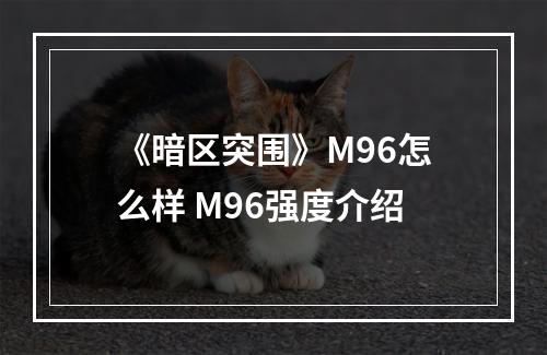 《暗区突围》M96怎么样 M96强度介绍