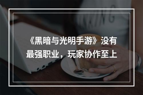 《黑暗与光明手游》没有最强职业，玩家协作至上