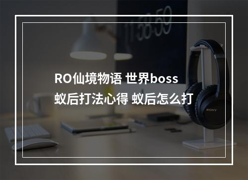 RO仙境物语 世界boss蚁后打法心得 蚁后怎么打