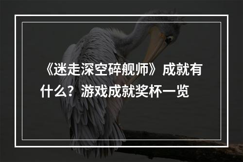 《迷走深空碎舰师》成就有什么？游戏成就奖杯一览