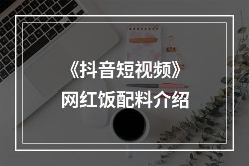 《抖音短视频》网红饭配料介绍