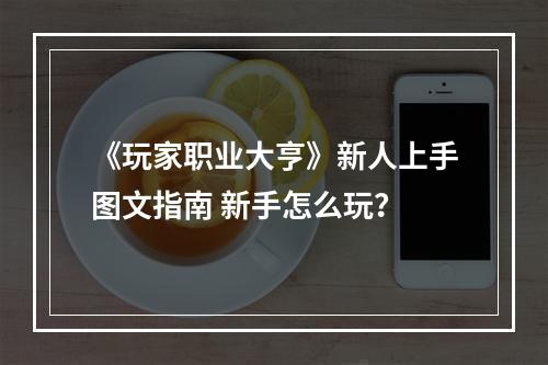 《玩家职业大亨》新人上手图文指南 新手怎么玩？