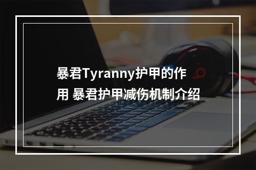 暴君Tyranny护甲的作用 暴君护甲减伤机制介绍