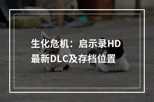 生化危机：启示录HD 最新DLC及存档位置