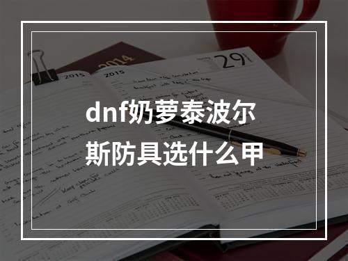 dnf奶萝泰波尔斯防具选什么甲