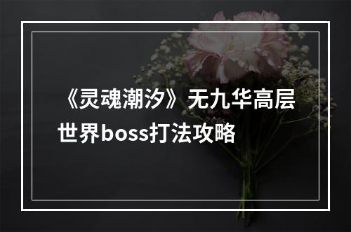 《灵魂潮汐》无九华高层世界boss打法攻略