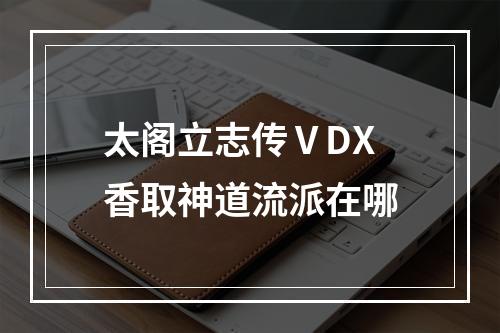 太阁立志传ⅤDX香取神道流派在哪