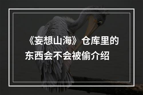 《妄想山海》仓库里的东西会不会被偷介绍