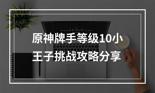 原神牌手等级10小王子挑战攻略分享