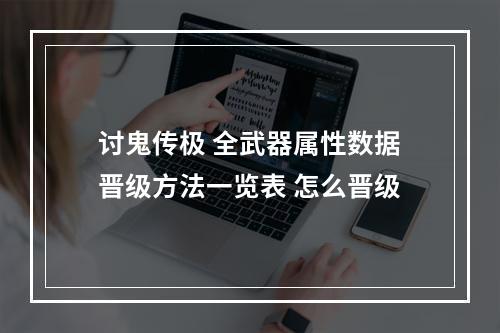 讨鬼传极 全武器属性数据晋级方法一览表 怎么晋级