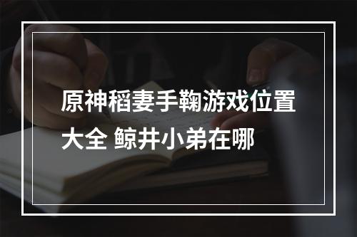 原神稻妻手鞠游戏位置大全 鲸井小弟在哪