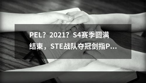 PEL？2021？S4赛季圆满结束，STE战队夺冠剑指PMGC全球总决赛