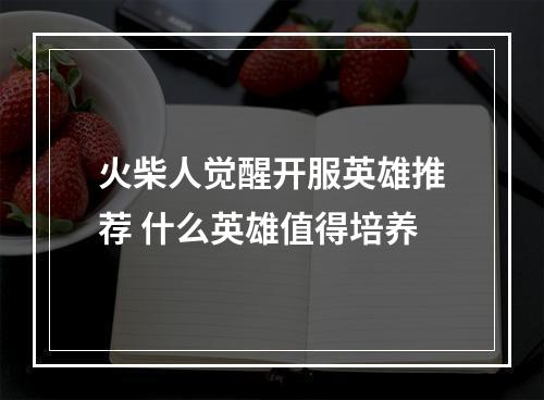 火柴人觉醒开服英雄推荐 什么英雄值得培养