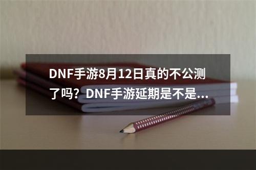 DNF手游8月12日真的不公测了吗？DNF手游延期是不是真的？[多图]