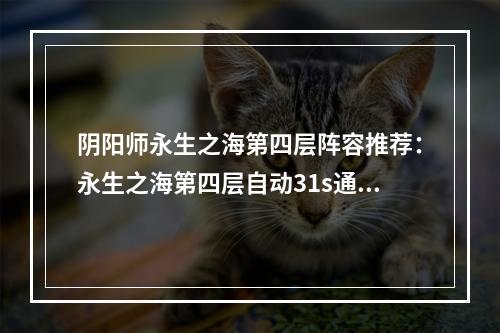 阴阳师永生之海第四层阵容推荐：永生之海第四层自动31s通关攻略[多图]