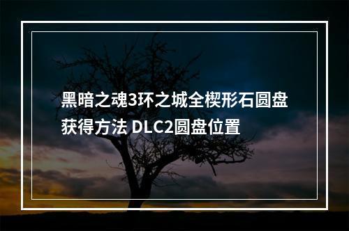 黑暗之魂3环之城全楔形石圆盘获得方法 DLC2圆盘位置