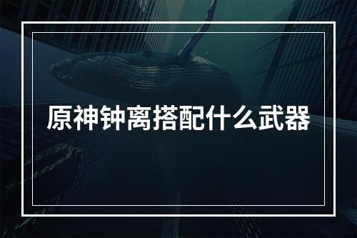 原神钟离搭配什么武器