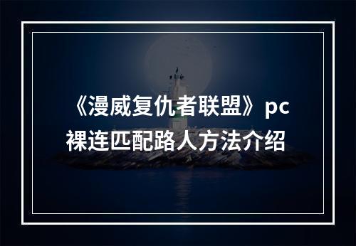 《漫威复仇者联盟》pc裸连匹配路人方法介绍