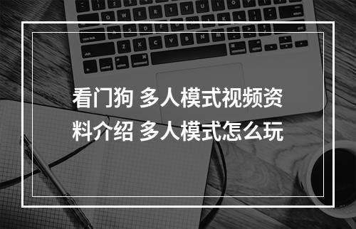 看门狗 多人模式视频资料介绍 多人模式怎么玩