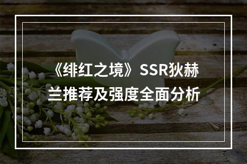 《绯红之境》SSR狄赫兰推荐及强度全面分析