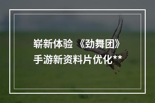 崭新体验 《劲舞团》手游新资料片优化**