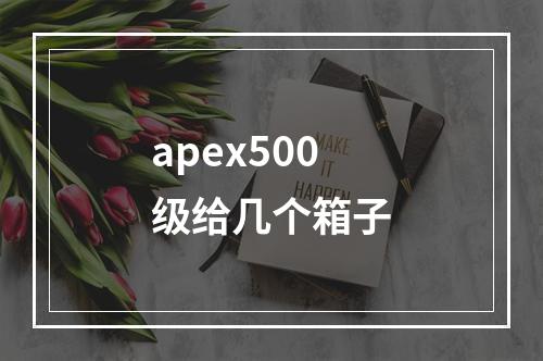 apex500级给几个箱子