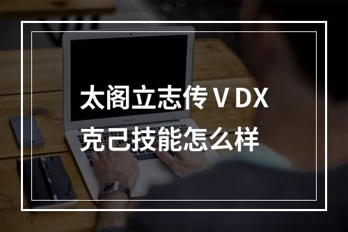 太阁立志传ⅤDX克己技能怎么样