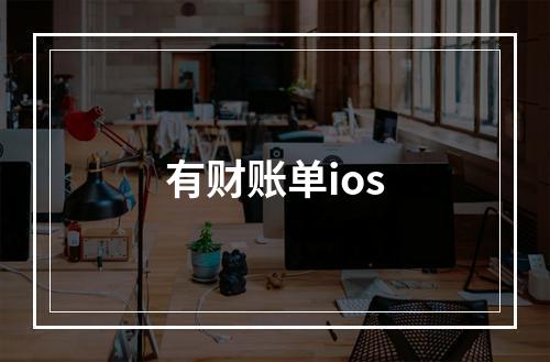 有财账单ios