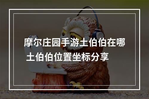 摩尔庄园手游土伯伯在哪 土伯伯位置坐标分享