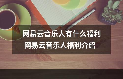 网易云音乐人有什么福利 网易云音乐人福利介绍