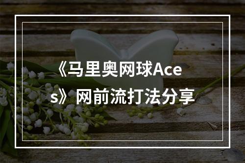 《马里奥网球Aces》网前流打法分享