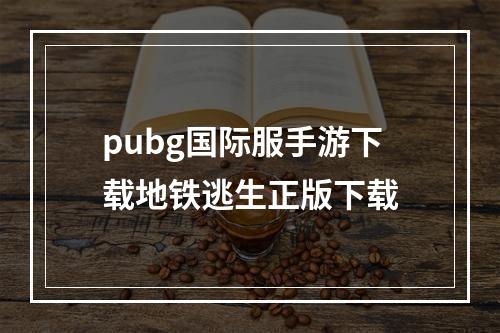 pubg国际服手游下载地铁逃生正版下载