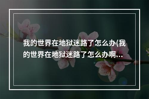 我的世界在地狱迷路了怎么办(我的世界在地狱迷路了怎么办啊)