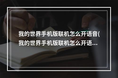 我的世界手机版联机怎么开语音(我的世界手机版联机怎么开语音模式)